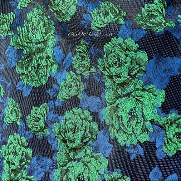 Anthropologie NWT metallic floral a-line midi skirt *shop@iamwarrior - Picture 10 of 12